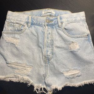 PacSun light wash ripped jean shorts. size 6.